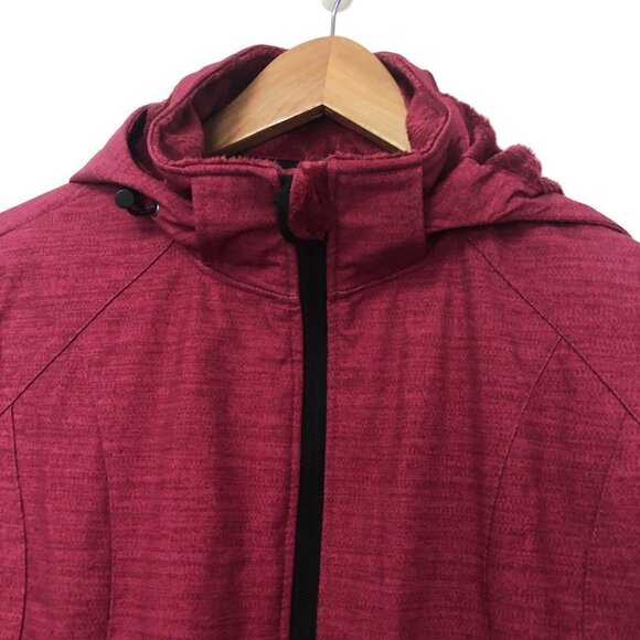 NWOT Free Country Women's Aeris Super Softshell Jacket Size M Burnish Red Hood - Picture 2 of 11